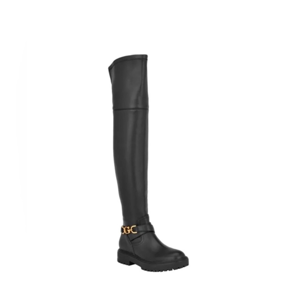 Guess size 10 M knee high black boots